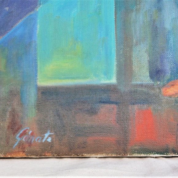 Vintage Expressionist Oil Painting of St. Michael the Archangel by Catalina Gara - Picture 2 of 4